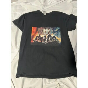 Kiss end of the road world 2019!Black T-Shirt‎ Size M